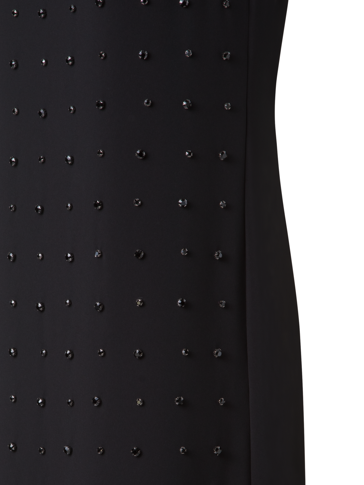 Designer Lasercut Tunic Dress with Diamond Studs - black