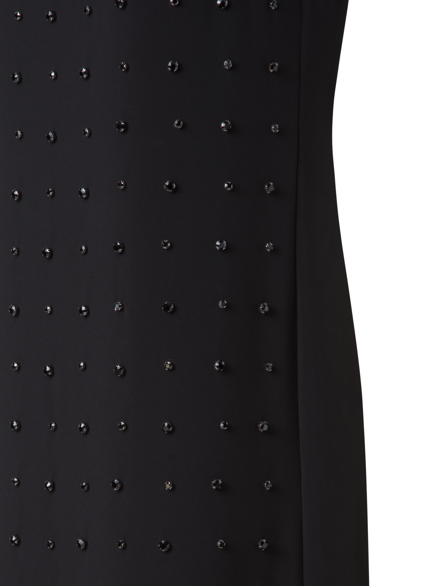 Designer Lasercut Tunic Dress with Diamond Studs - black