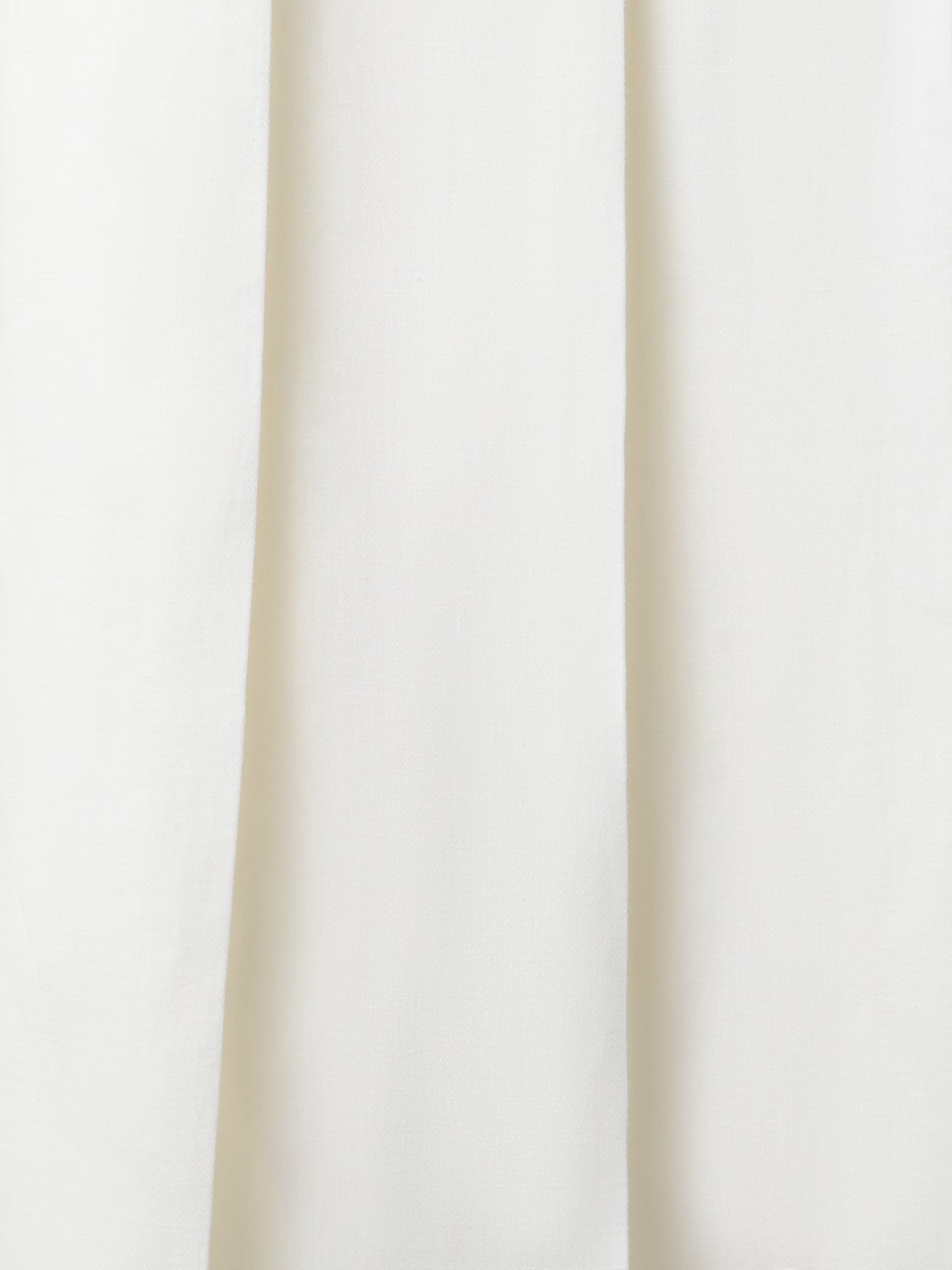 Designer Pleated Midi Skirt in Linen Wool Blend - neutral - ecru - white