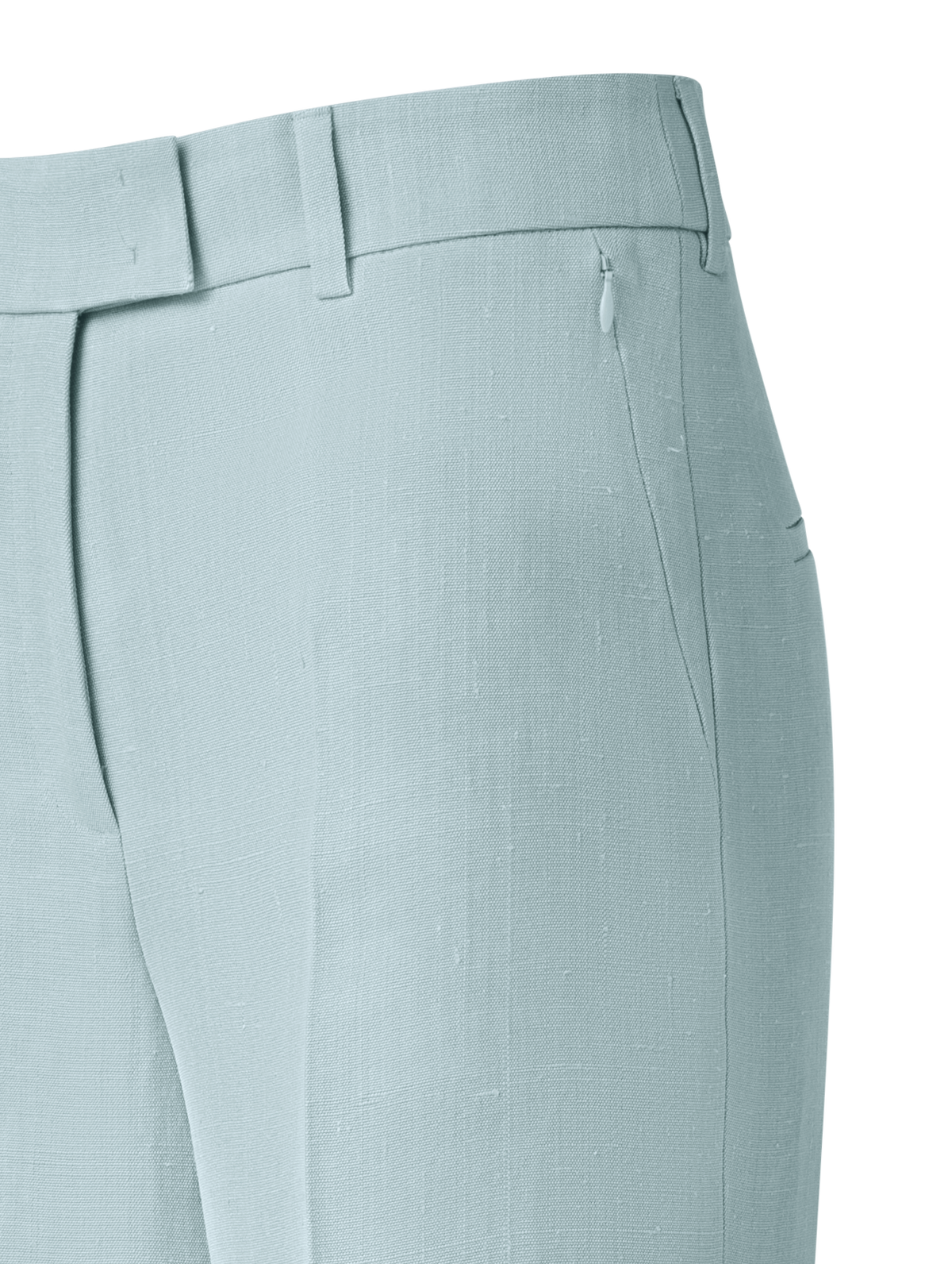 Designer Wide Silk Shantung Pants - pastel - blue