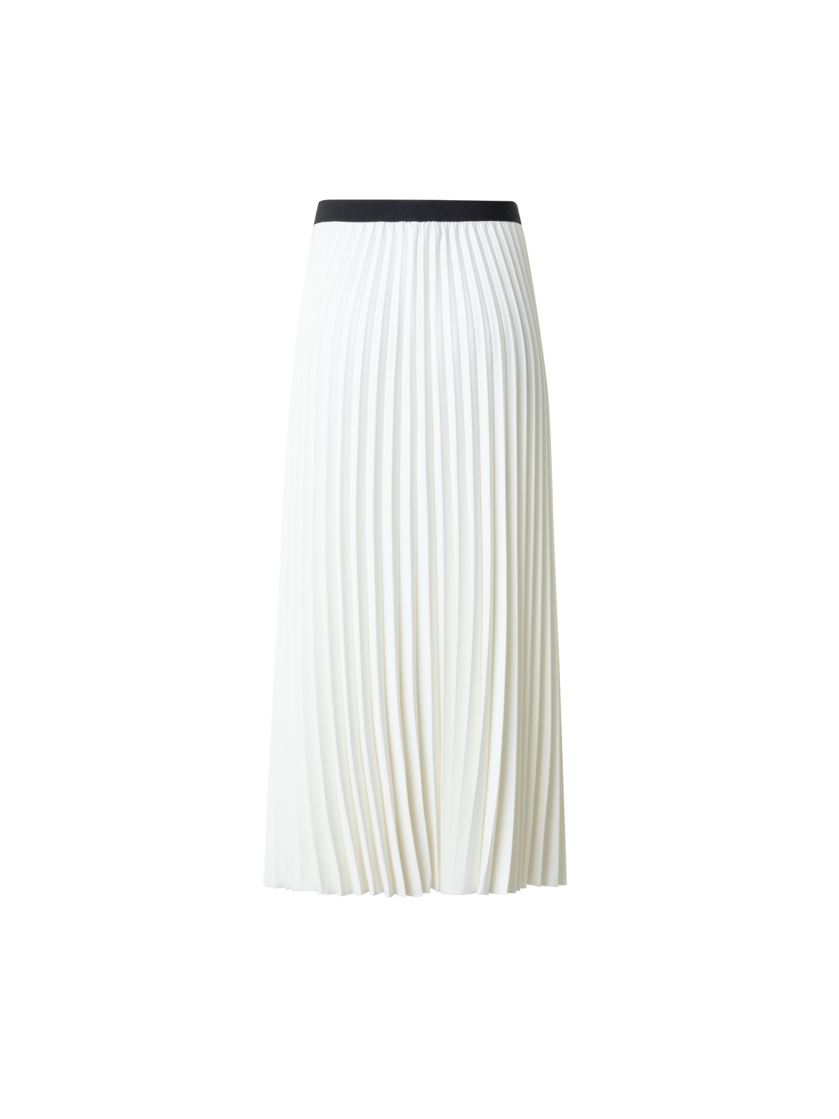 Designer Plissé Midi Skirt - neutral - ecru - white