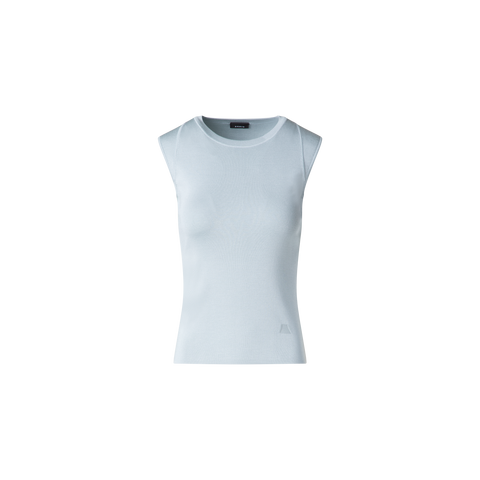 Sleeveless Knit Top in Silk Stretch
