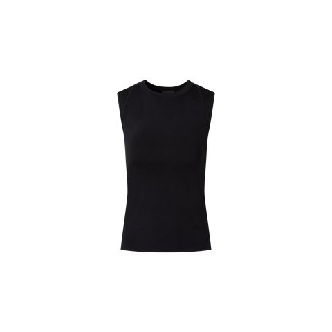 Sleeveless Knit Top in Silk Stretch