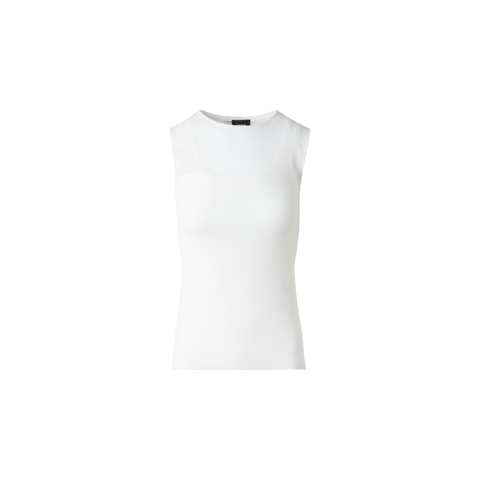 Stricktop aus halbtransparenter Baumwolle