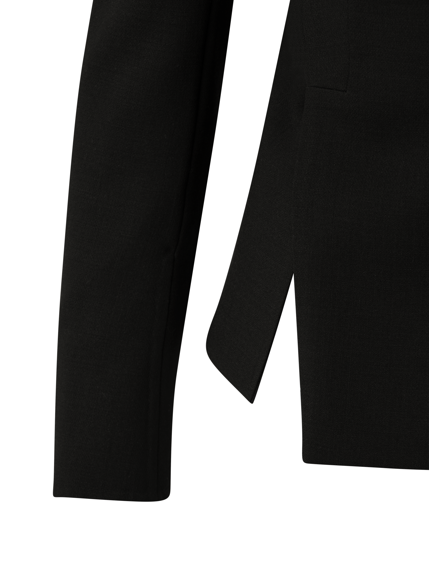 Designer Wool Double-Face Jacket - black