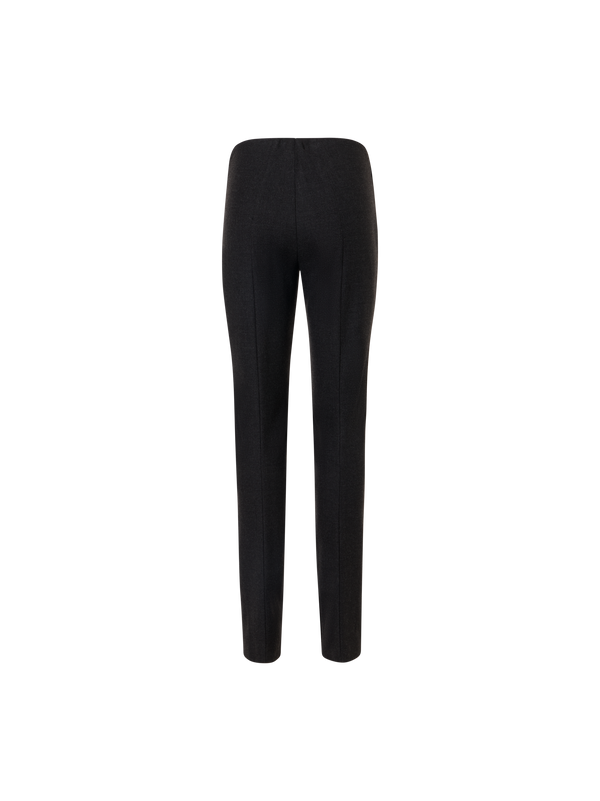 Designer Slim Leg Wool Flannel Pants - grey