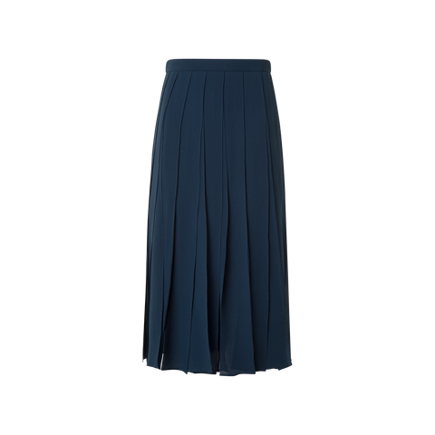Midi Silk Skirt with Flowing Ribbons