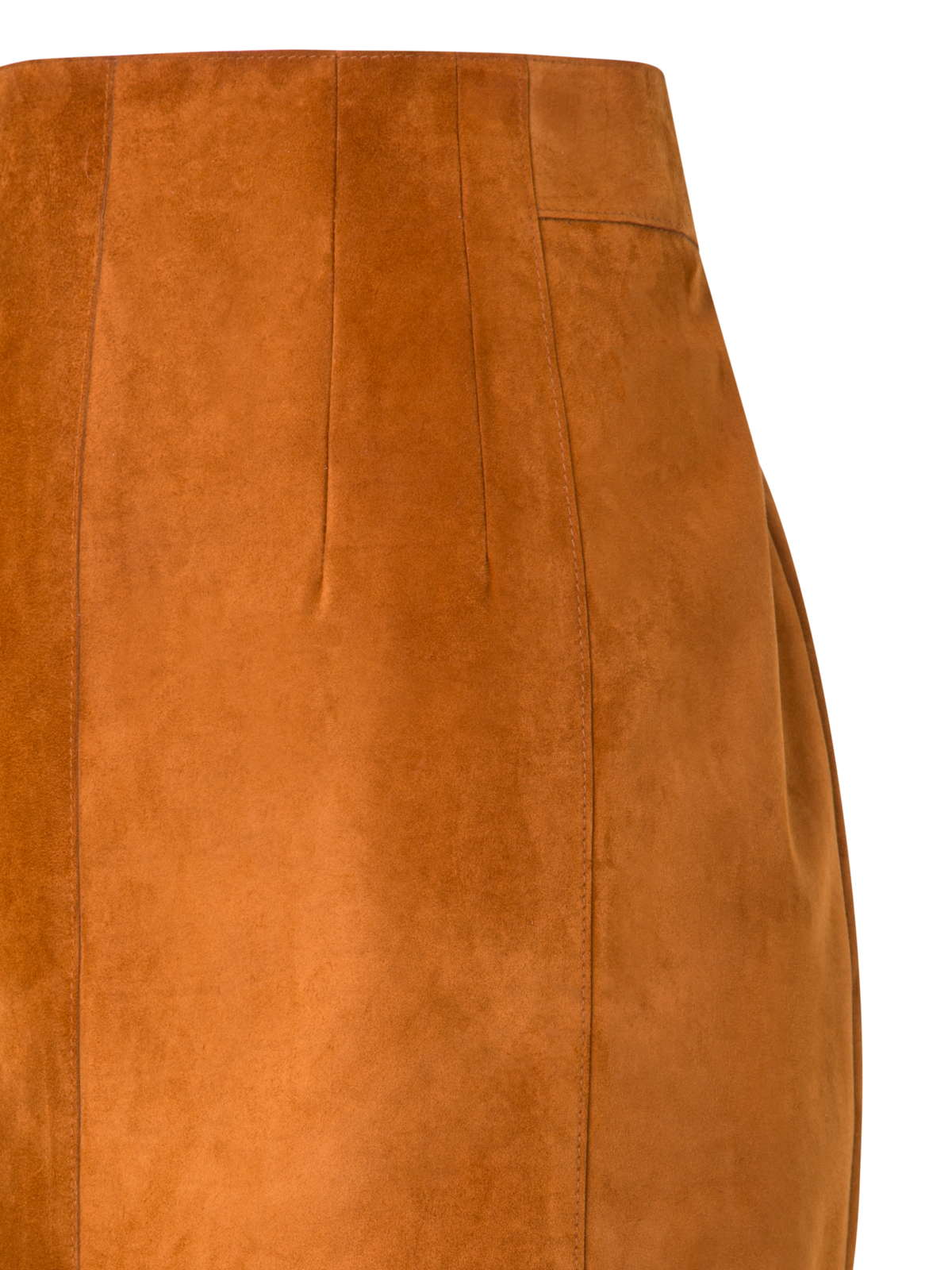 Designer Pencil Skirt in Suede - neutral - brown