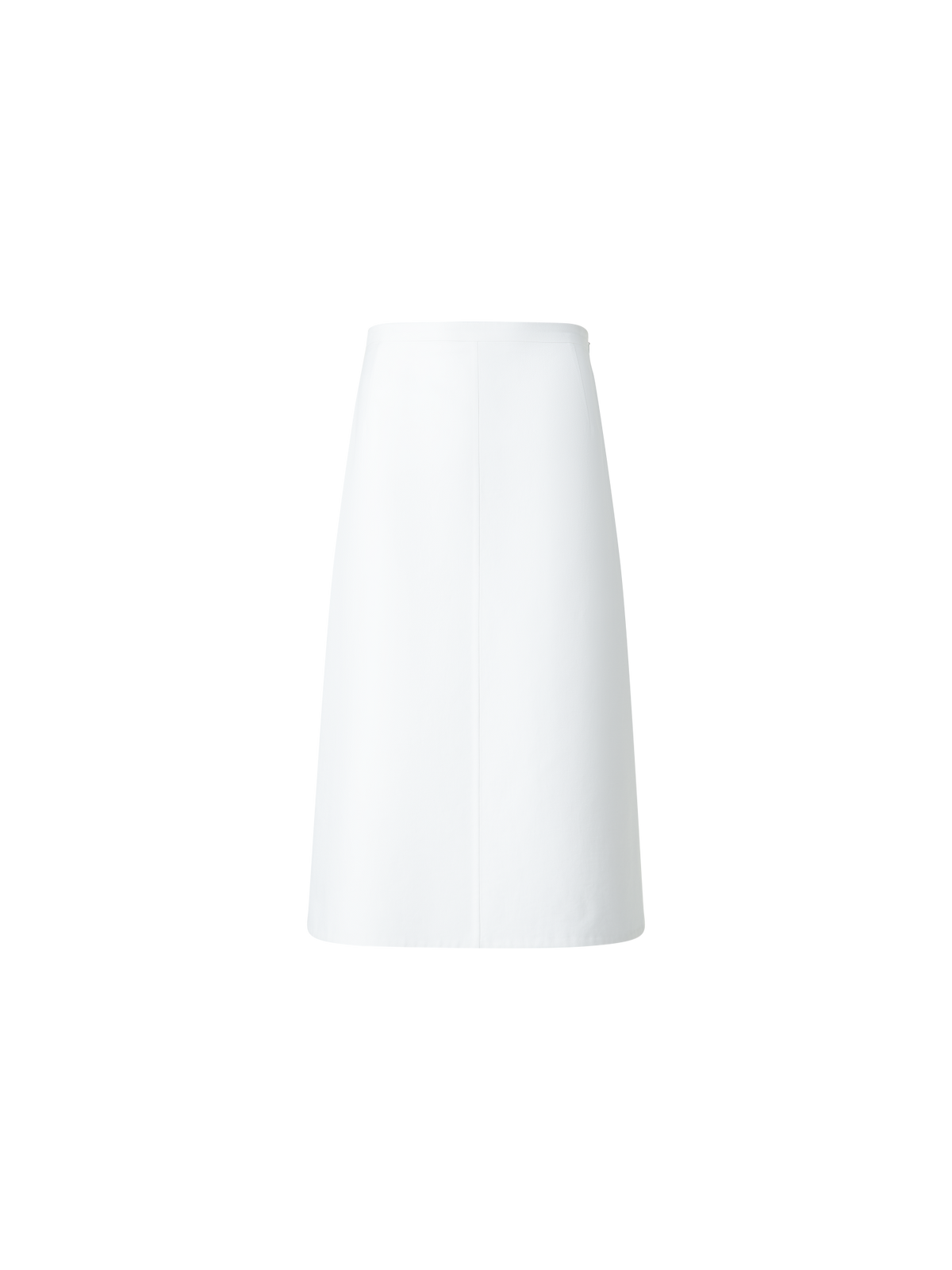 Designer A-Line Skirt in Cotton Silk Double-Face - neutral - ecru - white