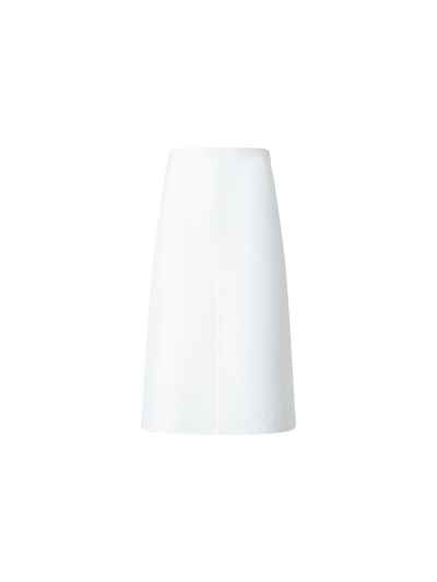 Designer A-Line Skirt in Cotton Silk Double-Face - neutral - ecru - white