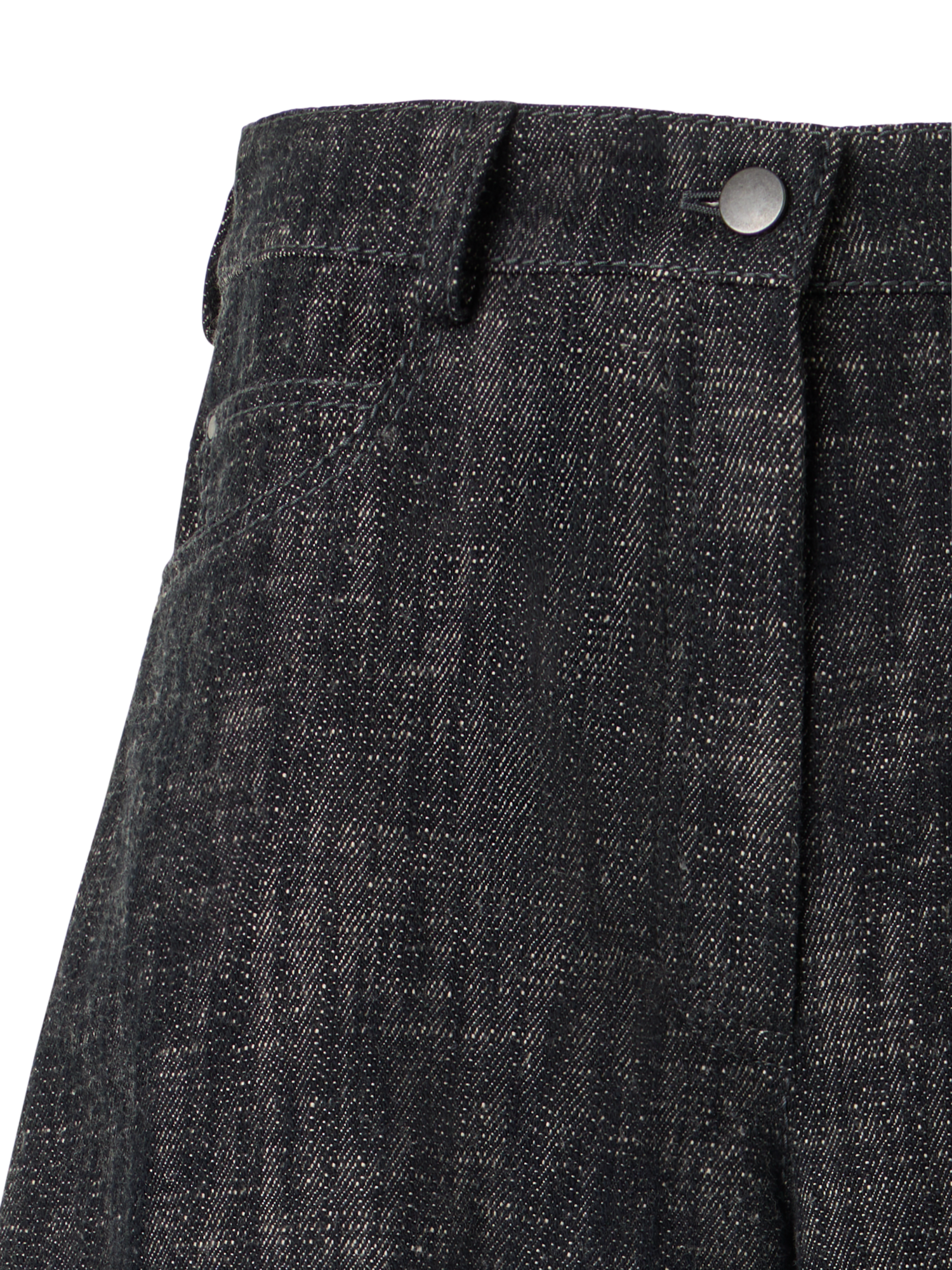 Designer Farrow Pants in Washed Heavyweight Cotton Denim - black