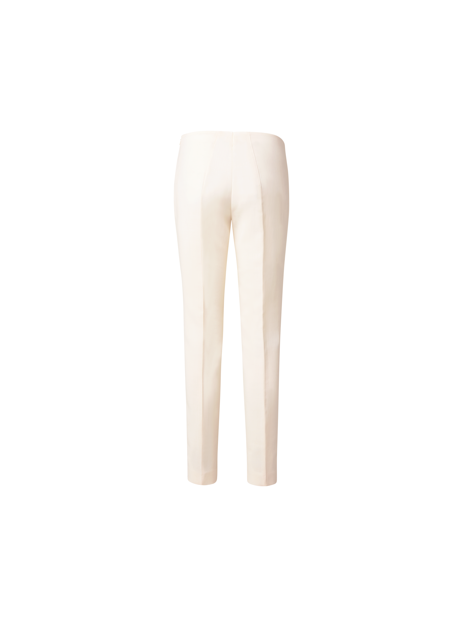 Designer Slim Wool-Double Face Pants - neutral - ecru - white