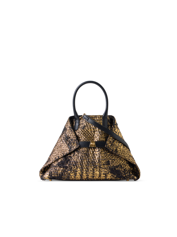 Designer Ai Small Top Handle Tote - multicolor - gold