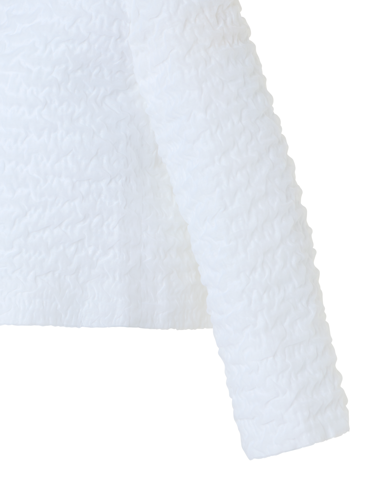 Designer Short Jacket in 3D Bubble Organza - neutral - ecru - white