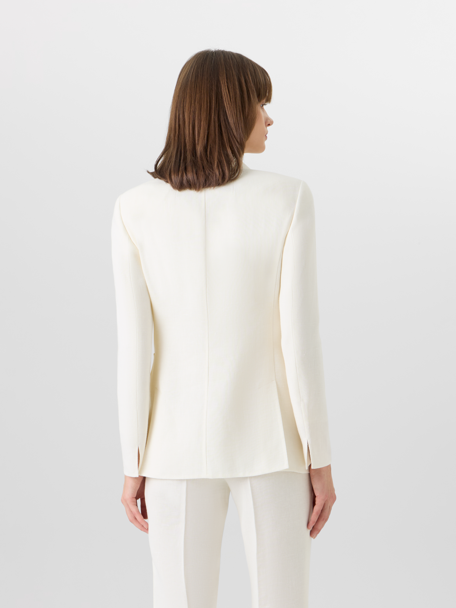 Designer Arie Jacket in Linen-Wool Double-Face - ecru 