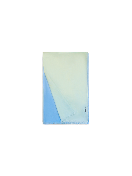 Designer Cashmere Scarf with Sunbeam Print - multicolor