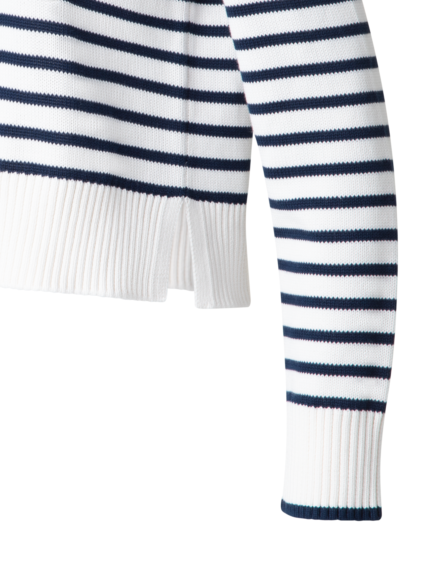 Designer Chunky Cotton Stripes Knit Sweater - black - multicolor - ecru - white