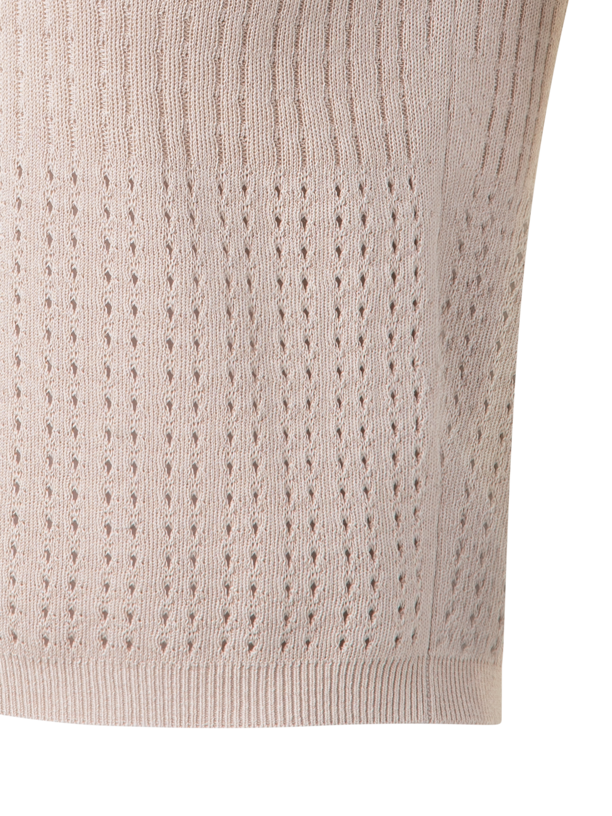 Designer Knit Top in Silk Cotton Ajouré - neutral - pastel - beige