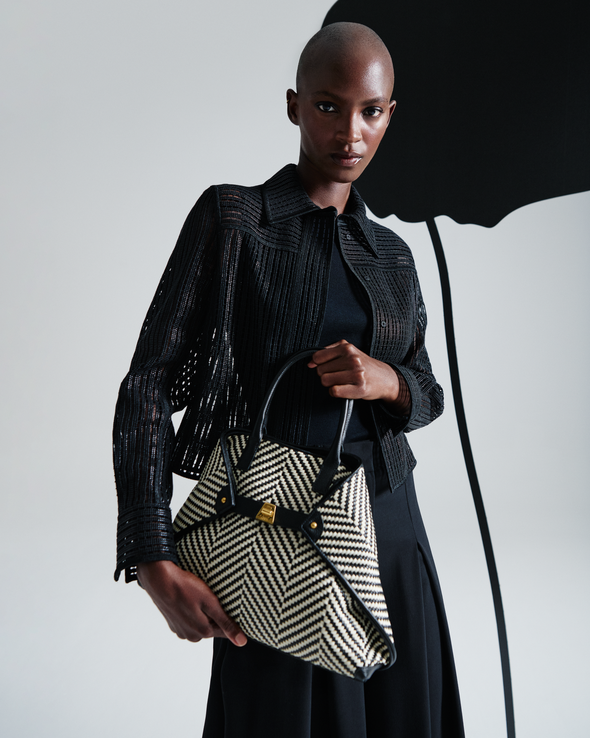 Designer Sleeveless Knit Top in Silk Stretch - black #editorial