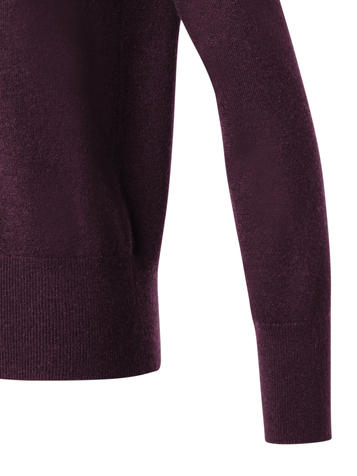 Designer Cashmere V-Neck Pullover - purple