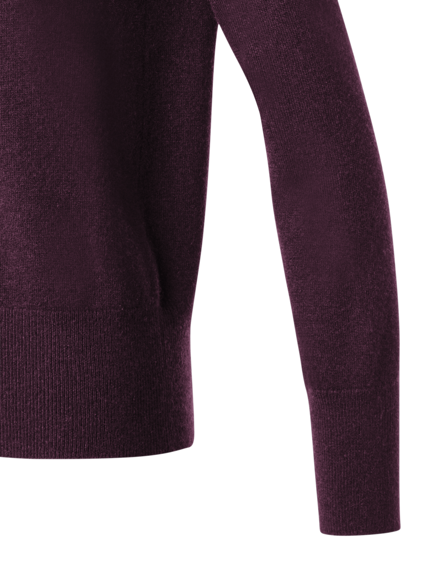 Designer Cashmere V-Neck Pullover - purple