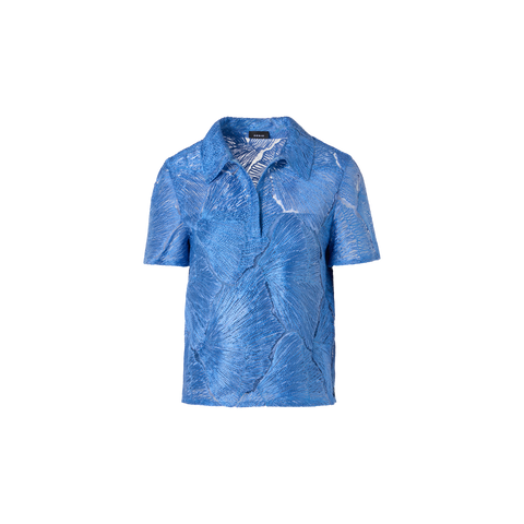 Polobluse aus lackierter Fächerspitze