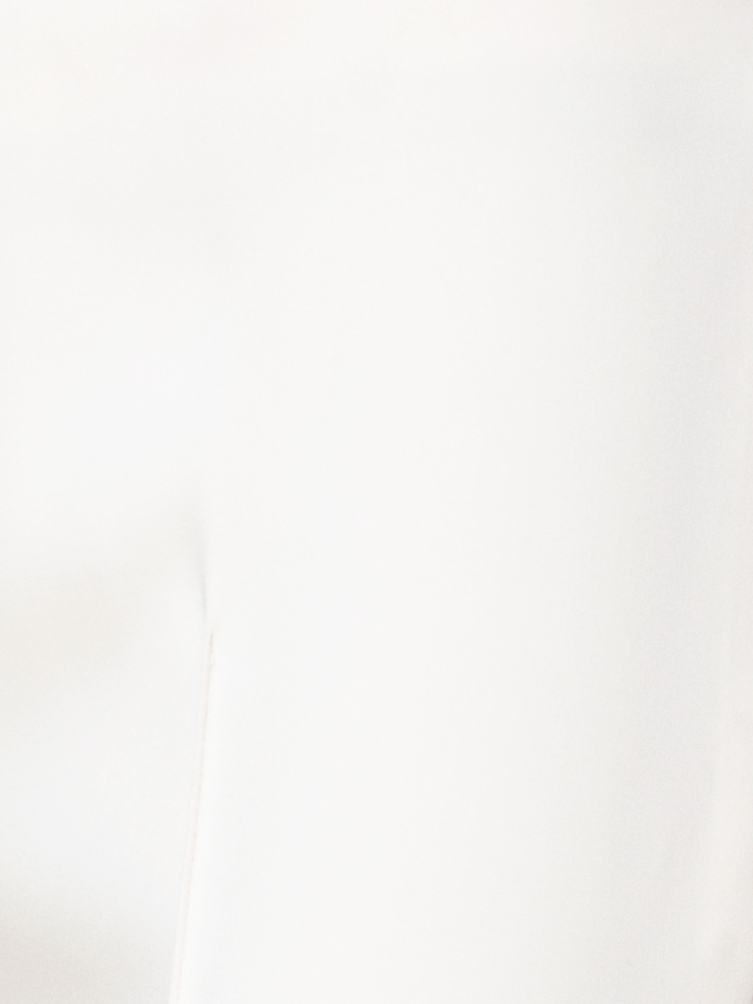 Designer Slim Silk Stretch Crêpe Pants - ecru - white