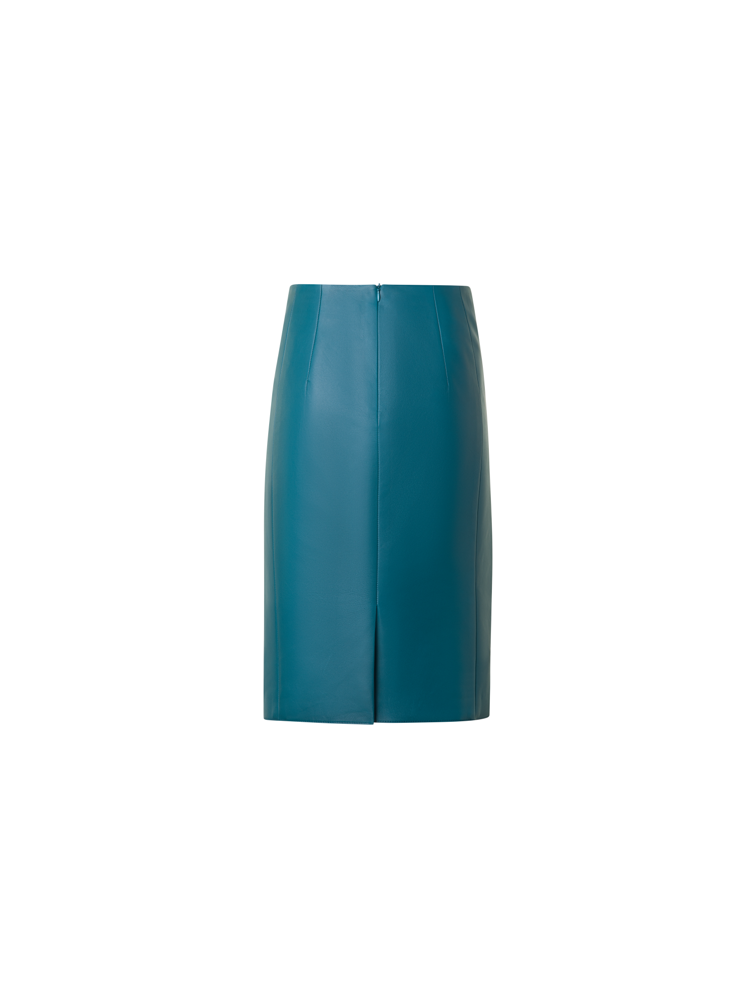 Designer Leather Pencil Skirt - green