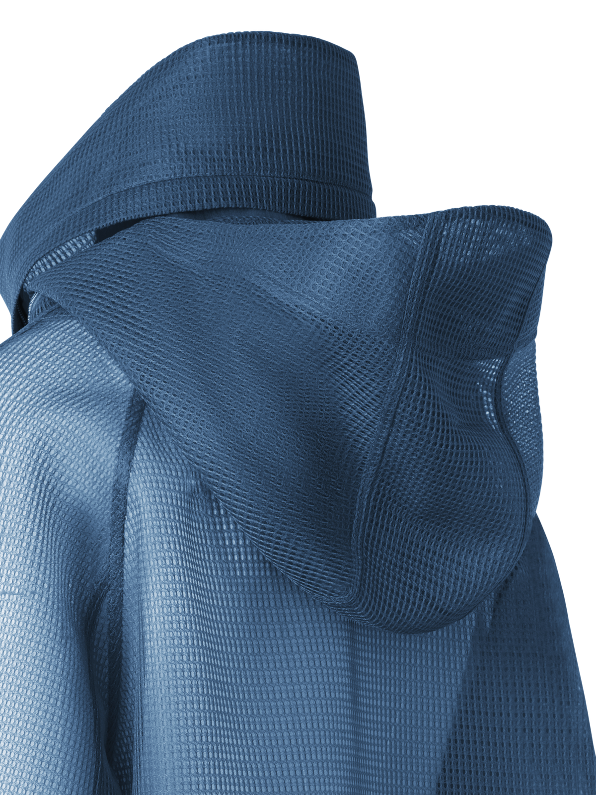 Designer Oversized Water-Repellent Parka in Techno Grid - blue