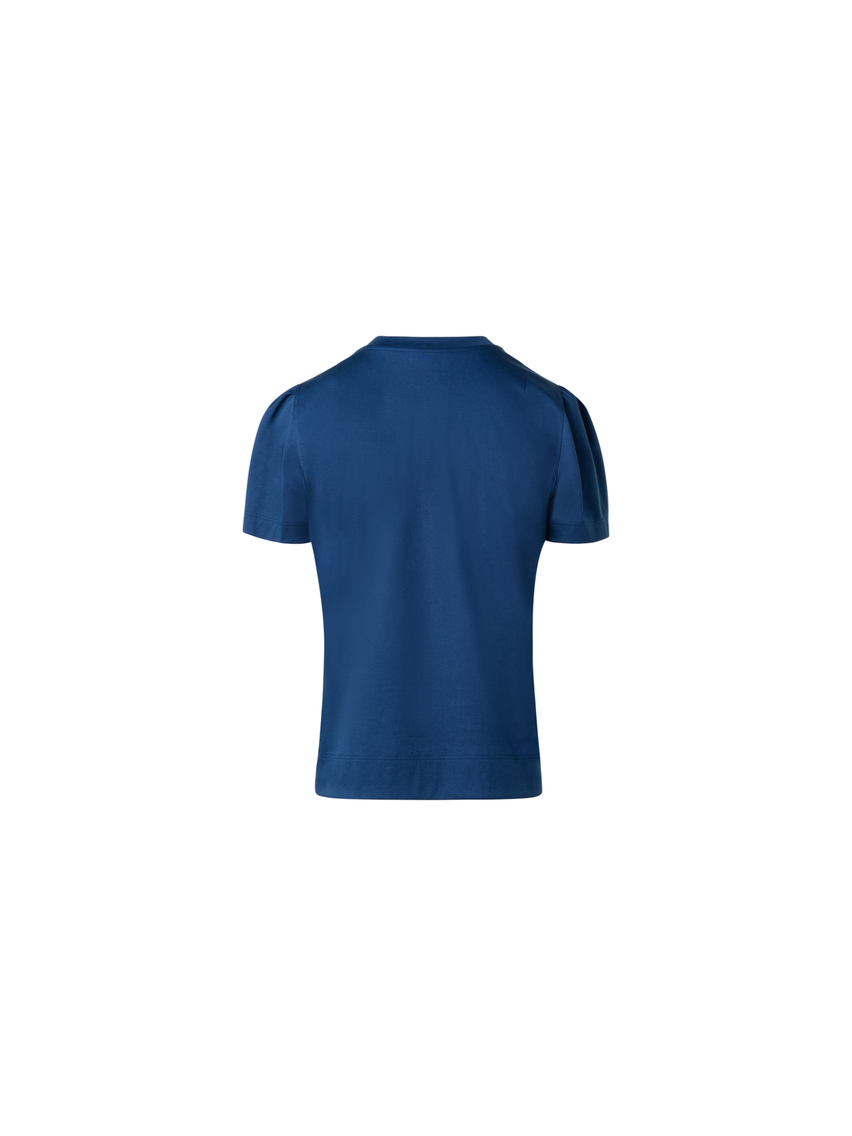 Designer Puff Sleeves T-Shirt in Cotton Jersey - blue