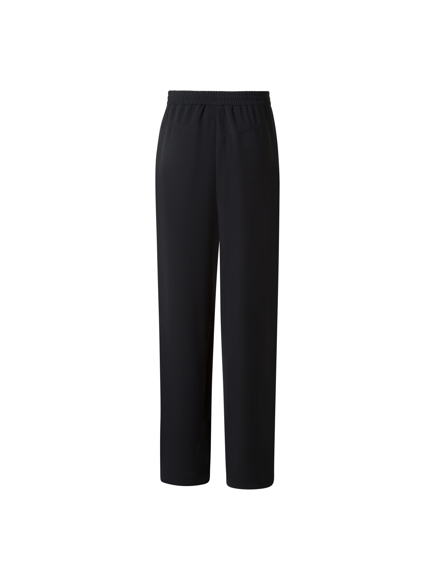 Designer Relaxed Tapered Silk Sporty Pants - black