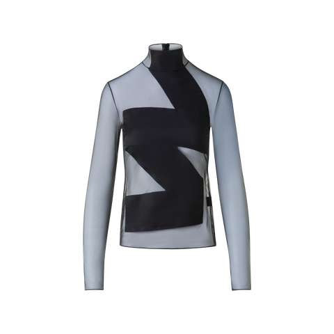 Transparentes Top mit Zigzag-Detail