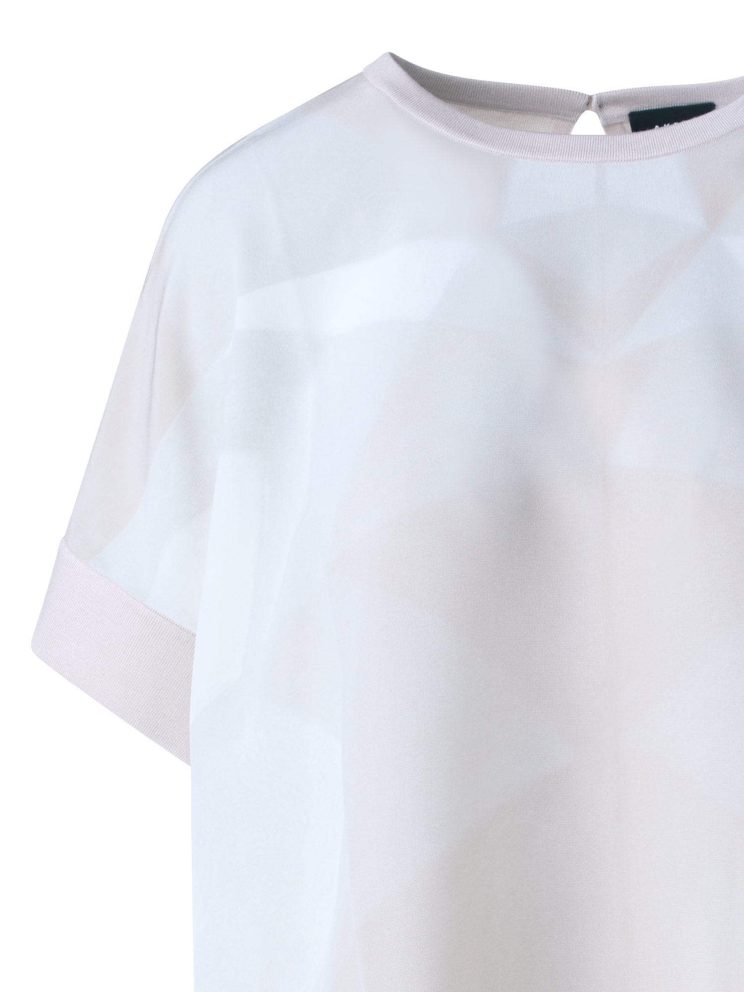 Designer Oversize Silk Blouse with Chiaroscuro Print - neutral - pastel - multicolor - beige