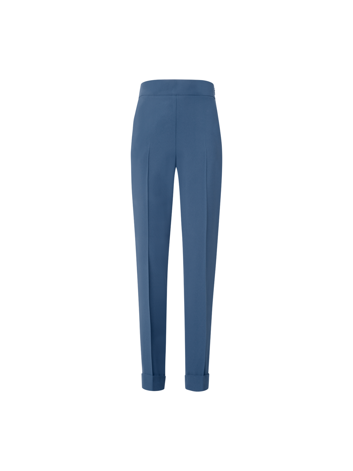 Designer Tapered Ankle Length Pants with Elastic Waist - blue