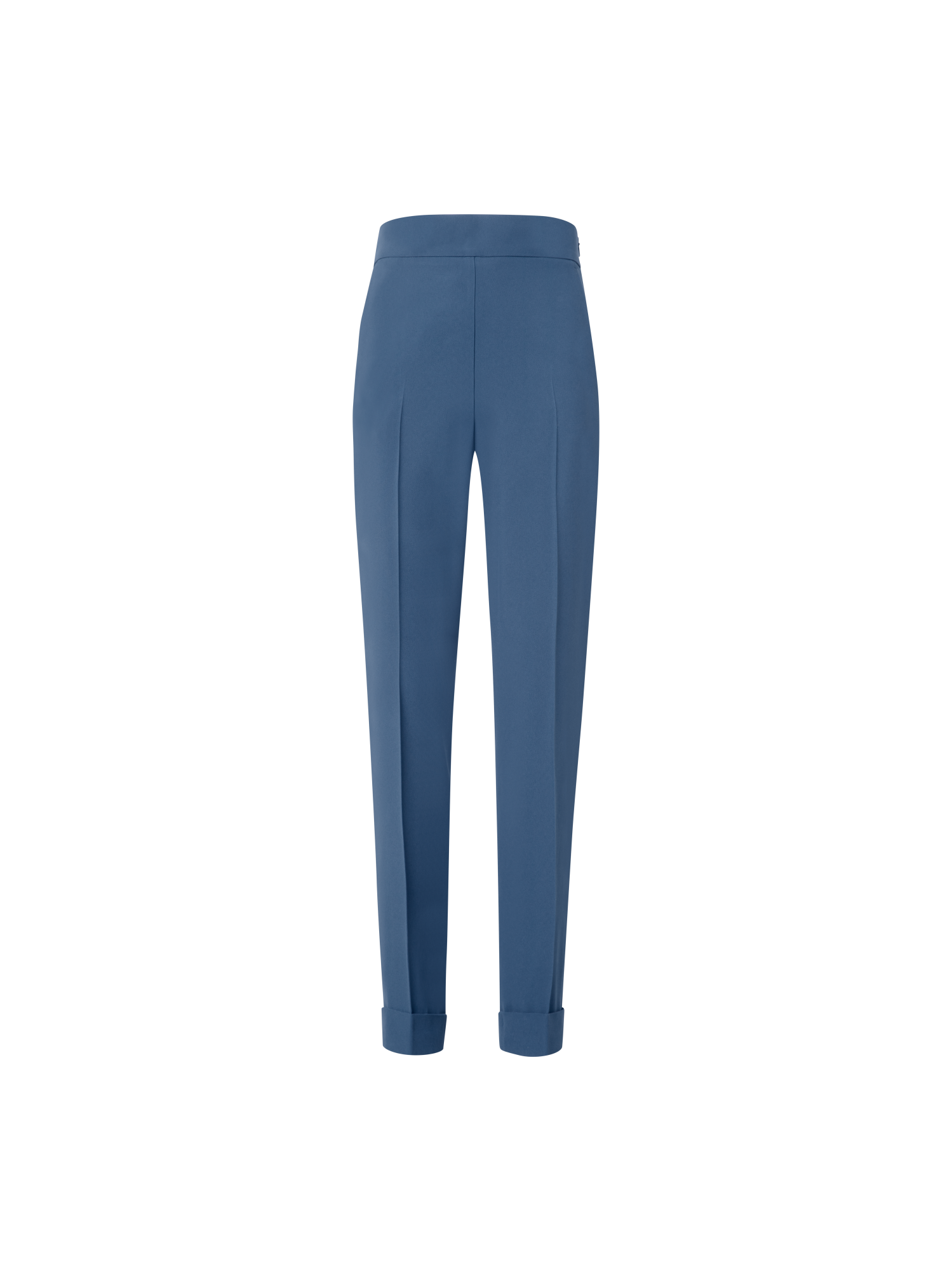 Designer Tapered Ankle Length Pants with Elastic Waist - blue