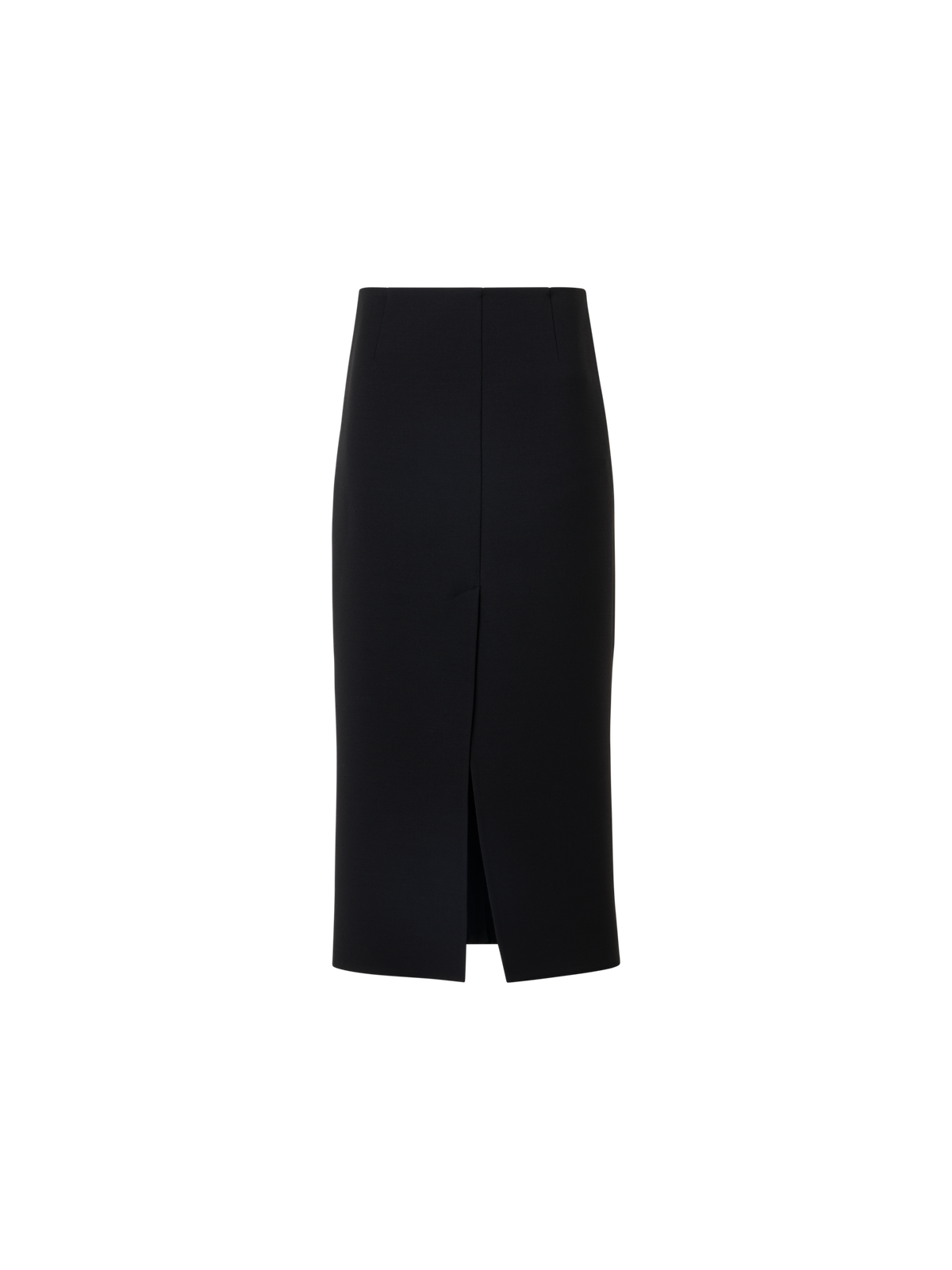 Designer Midi Pencil Skirt in Wool Double-Face - black