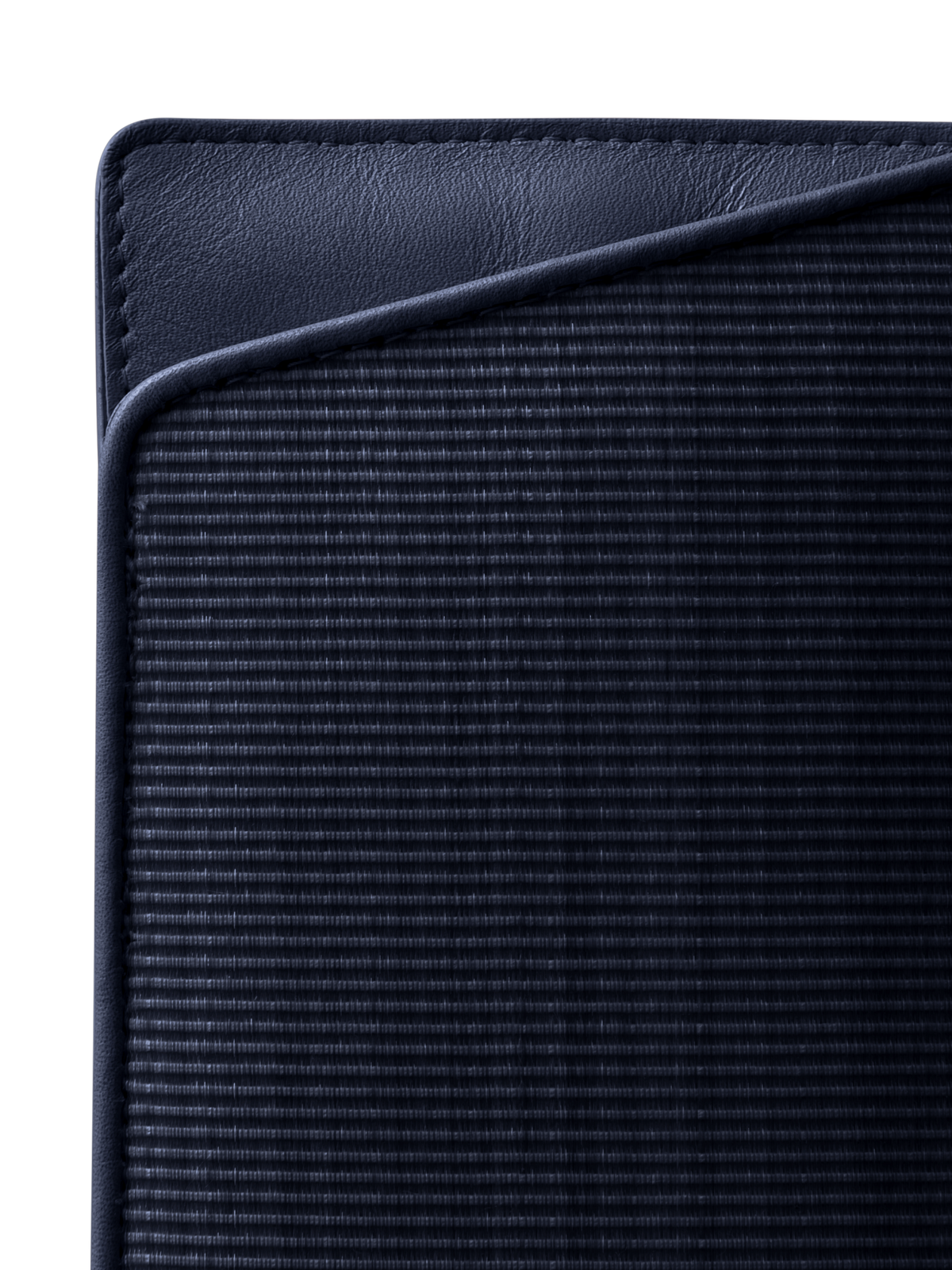 Designer Eyeglass Case in Horsehair and Leather - navy - blue