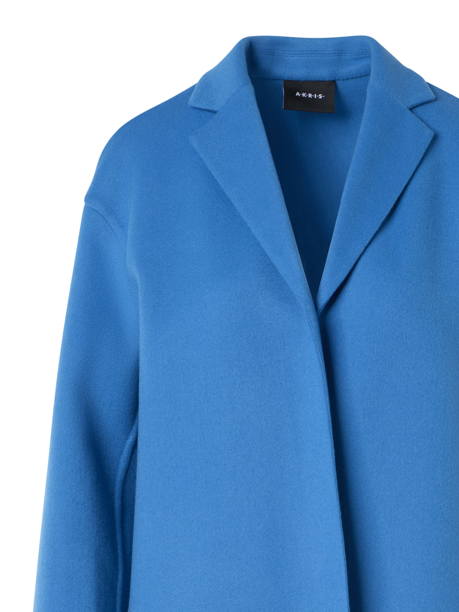 Designer Cashmere Double-Face Coat - blue