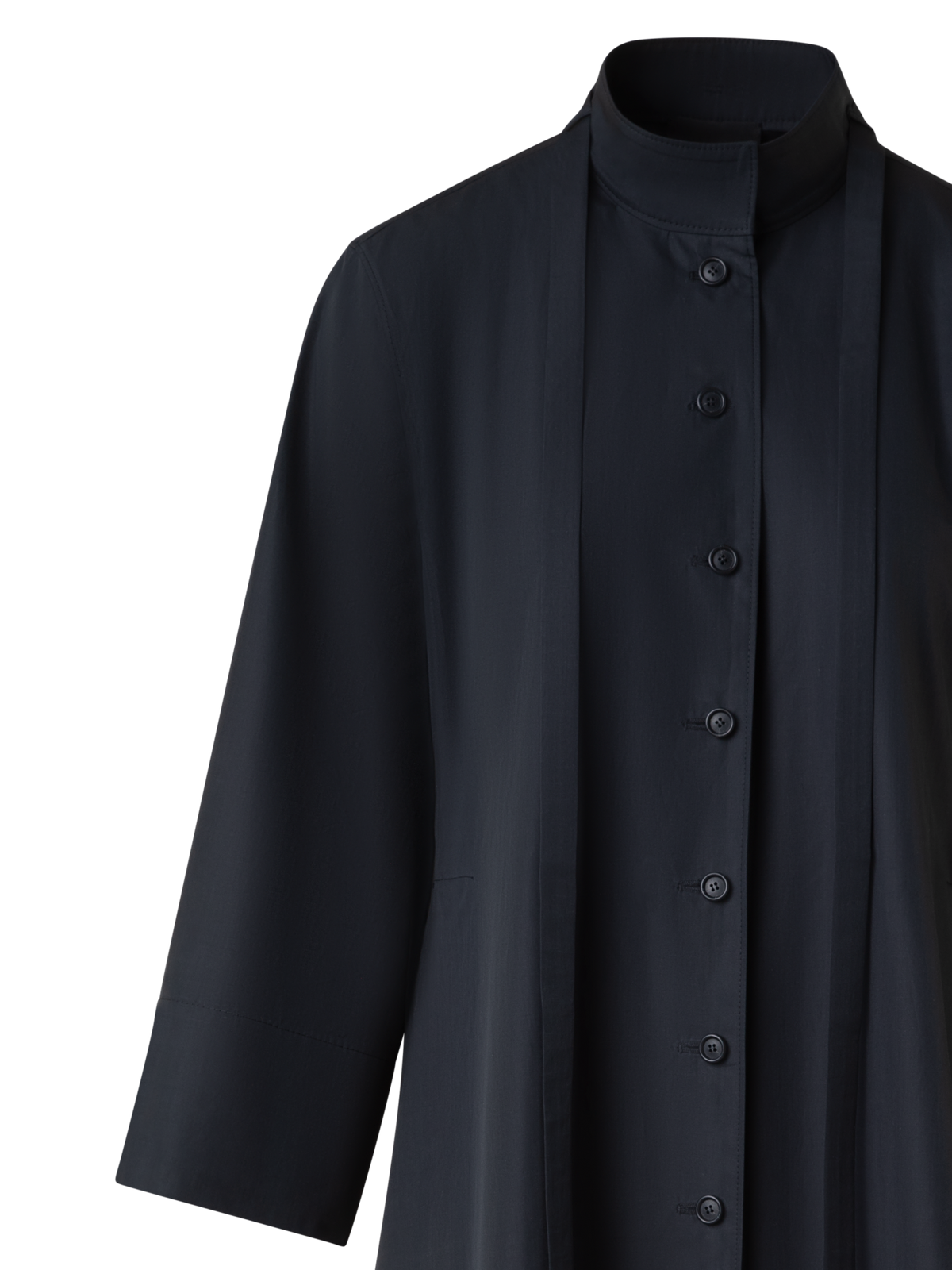 Designer Midi Shirt Dress with Dandelion Print - black - multicolor