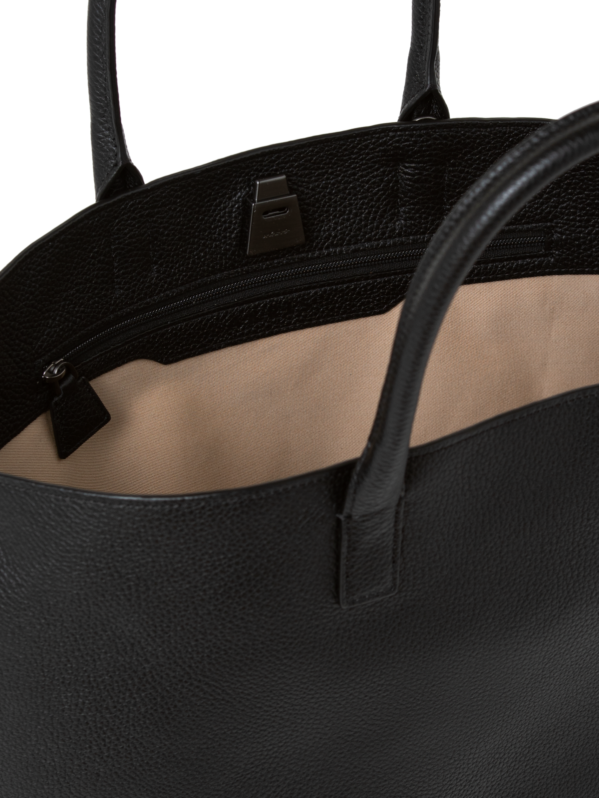 Designer Ai Small Top Handle Tote - neutral - black