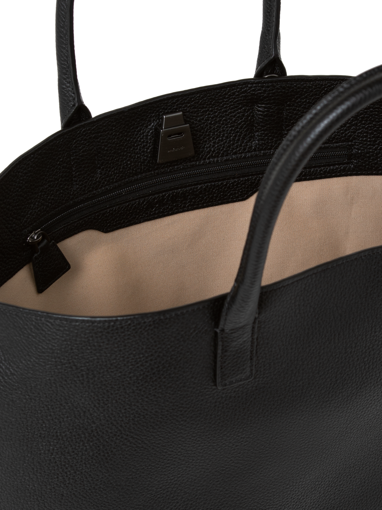 Designer Ai Small Top Handle Tote - neutral - black