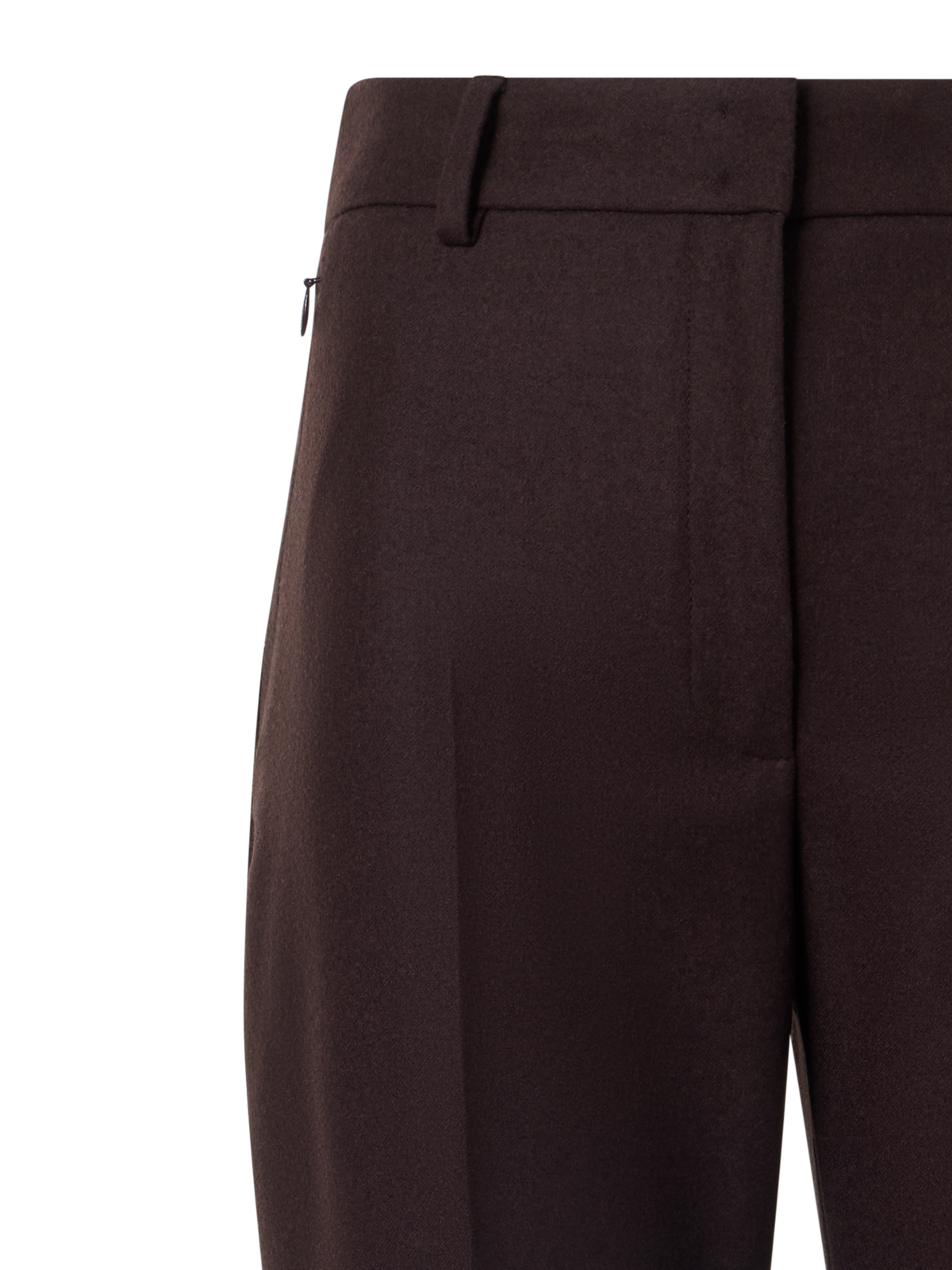 Designer Bootcut Pants in Wool Stretch Flannel - brown