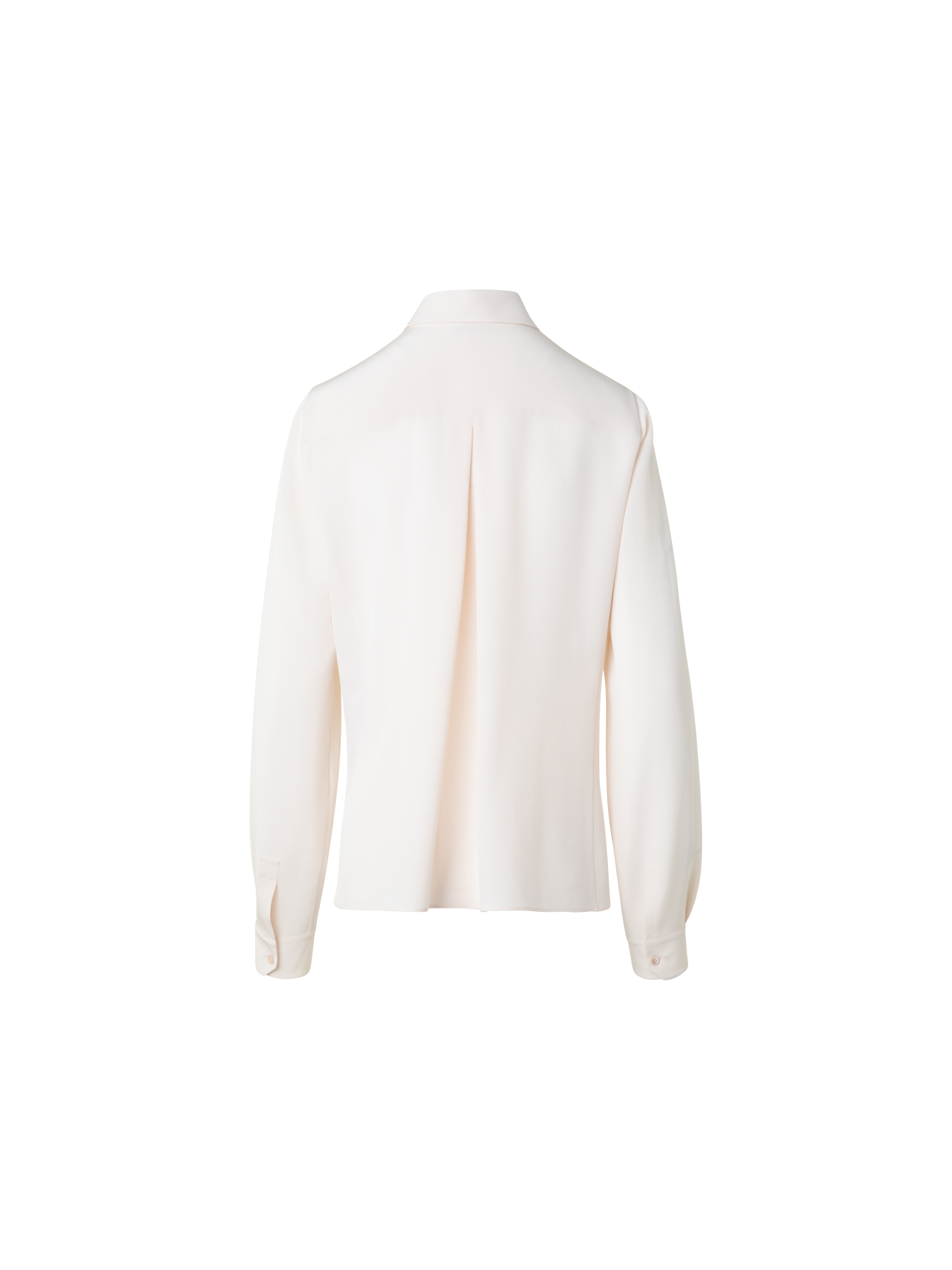 Designer Silk Blouse with 3D Organza Anemone - neutral - ecru - white