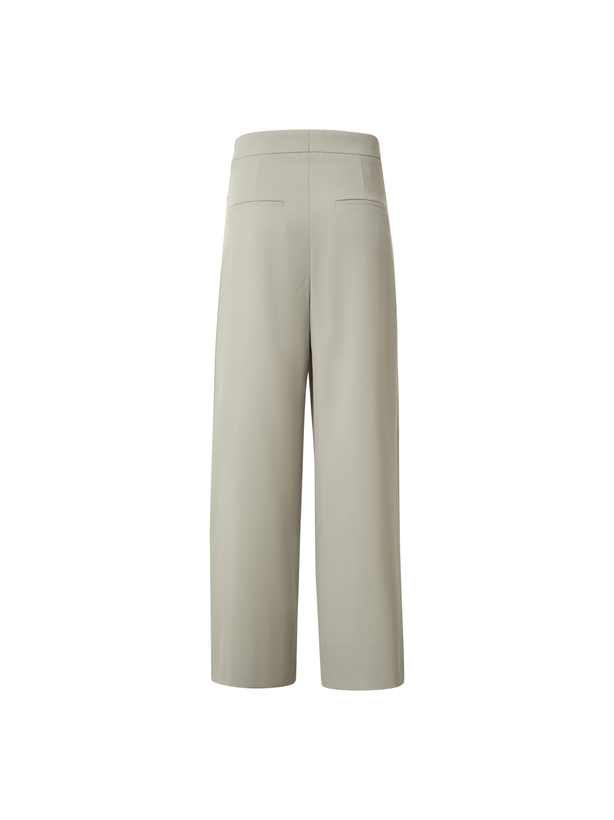 Designer Wide Wool Tricotine Pants - neutral - beige