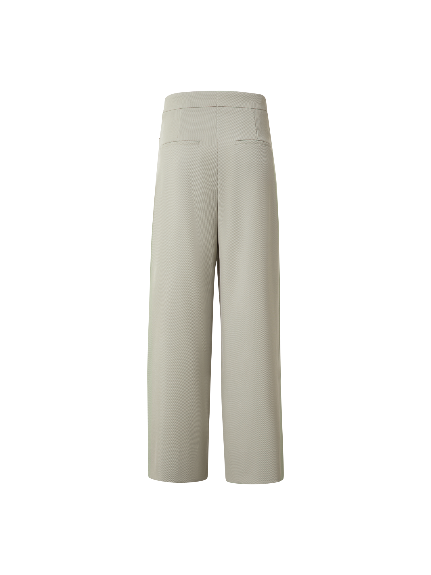 Designer Wide Wool Tricotine Pants - neutral - beige
