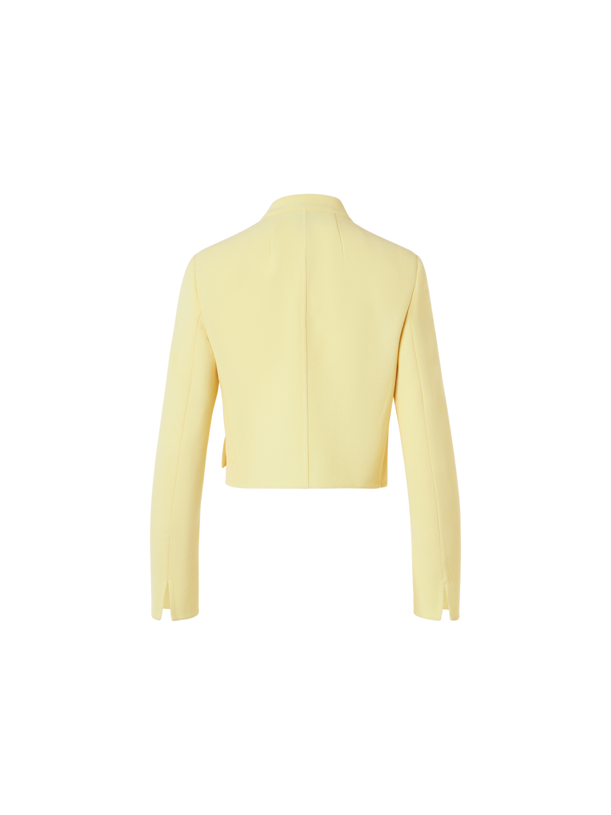 Designer Short Wool Crêpe Double-Face Jacket - yellow