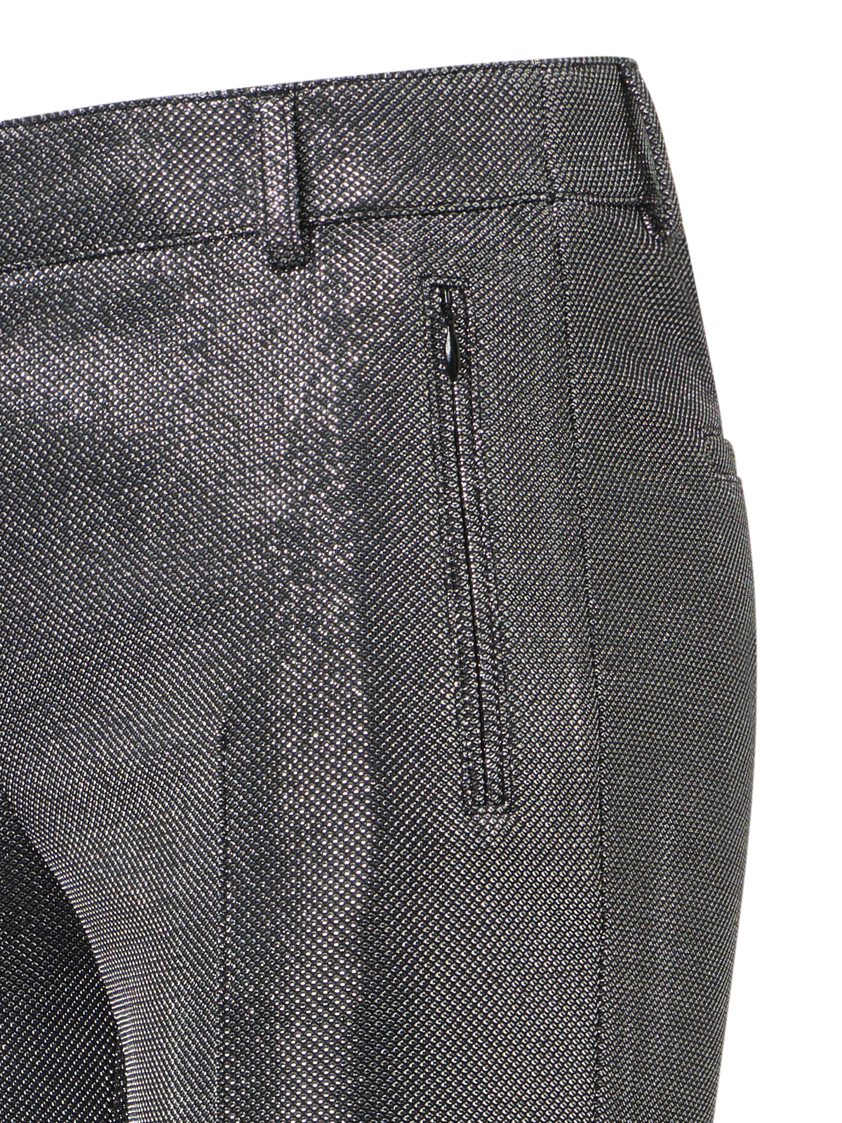 Designer Metallic Birdseye Jersey Pants - grey