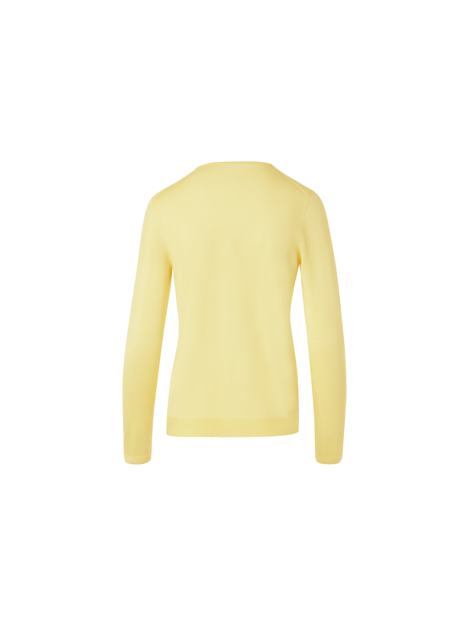 Designer Seamless Crew Neck Sweater in Cashmere Silk - yellow