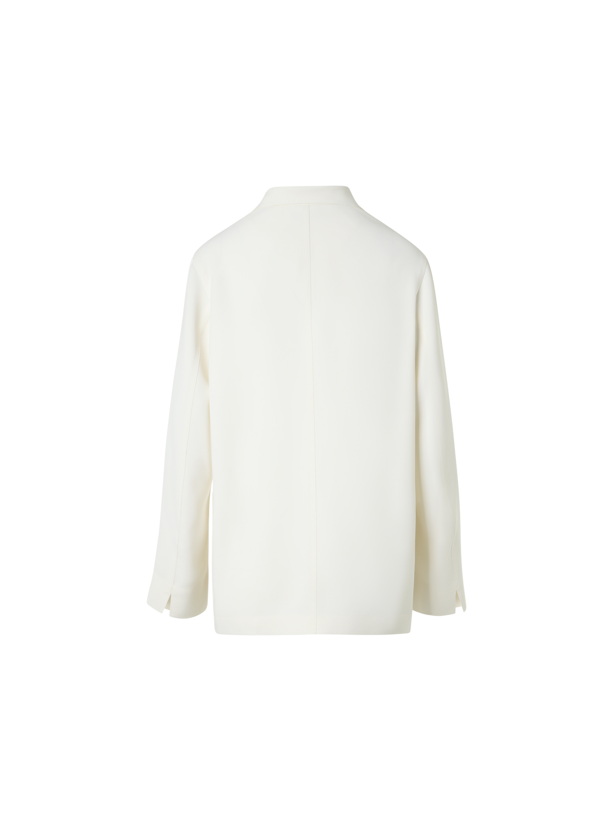 Designer Harp Long Techno Crêpe Jacket with Patch Pocket - ecru