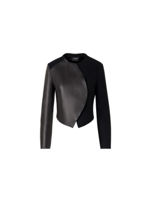 Designer Hynora Jacket in Wool-Crêpe Double-Face - black
